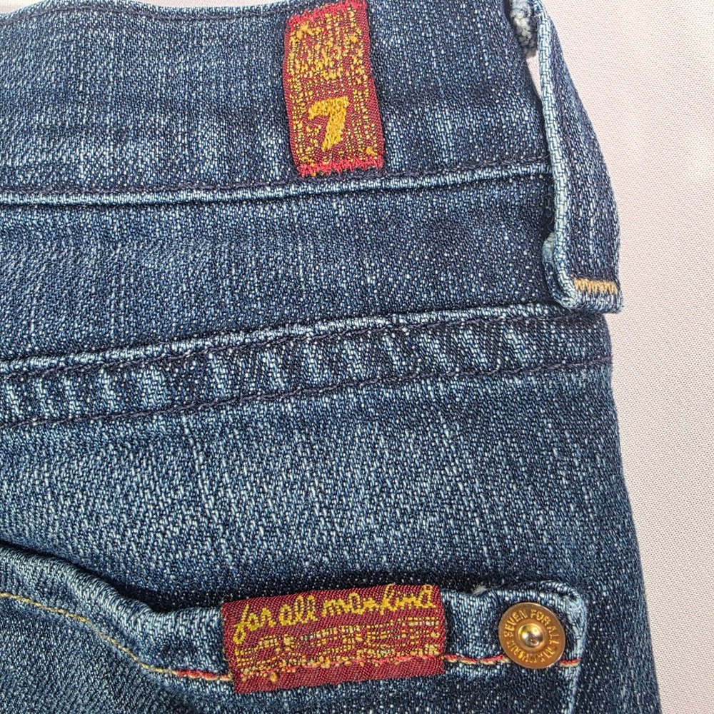 7 For All Mankind Flare Leg Jeans Dark Wash Low Rise TAG 24 (W 26 L27)